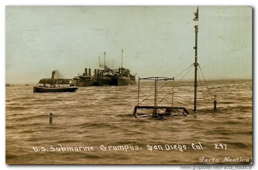 Ameryka�ski okr�t podwodny USS GRAMPUS (SS-4). The US Submarine GRAMPUS (SS-4).
