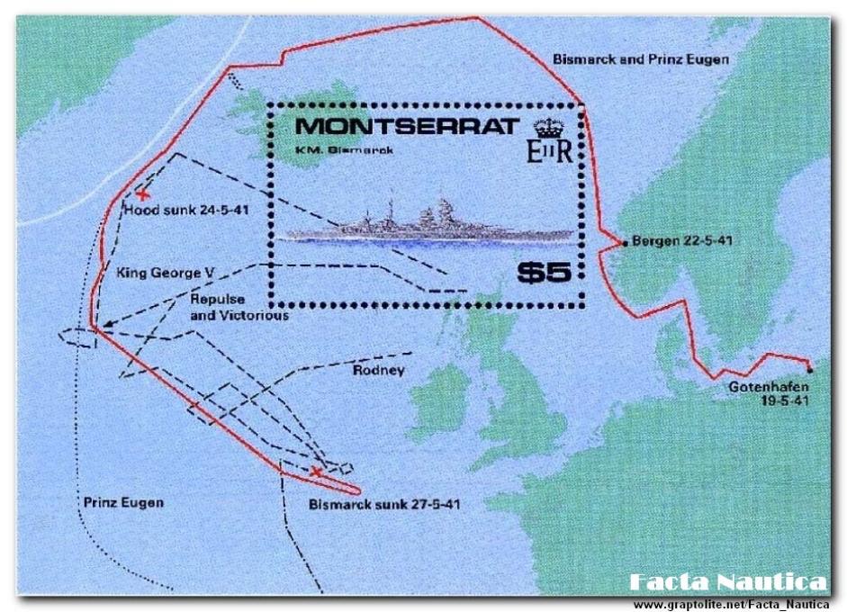 Montserrat- Battleship BISMARCK.