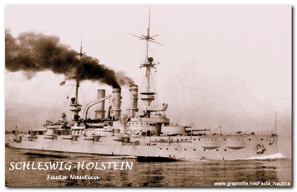The German battleship SCHLESWIG-HOLSTEIN.