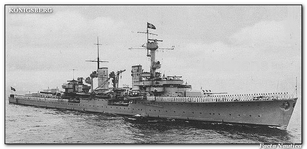 German cruiser K�NIGBERG.