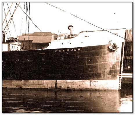 SS PREMJER - polski statek pasa�ersko-towarowy w roku 1929 w Gda�sku.