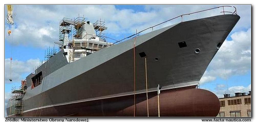 ORP SLAZAK. Patrolowiec przed wodowaniem.