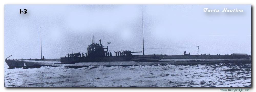 I-3, jeden z okr�t�w podwodnych typu JUNSEN 1. I-3, one of the JUNSEN 1 type submarines.