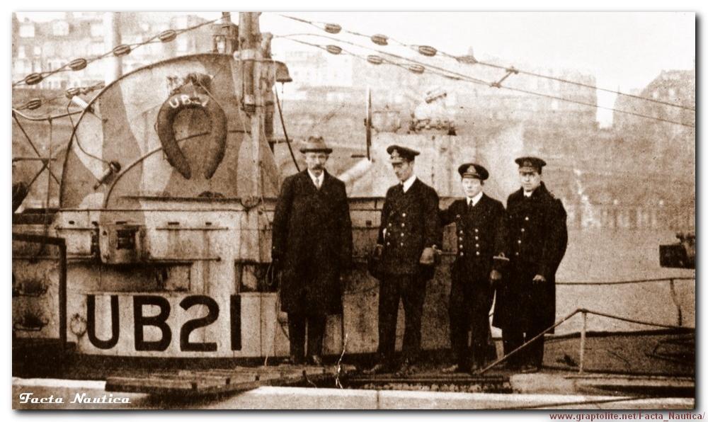 The German submarine UB 21.