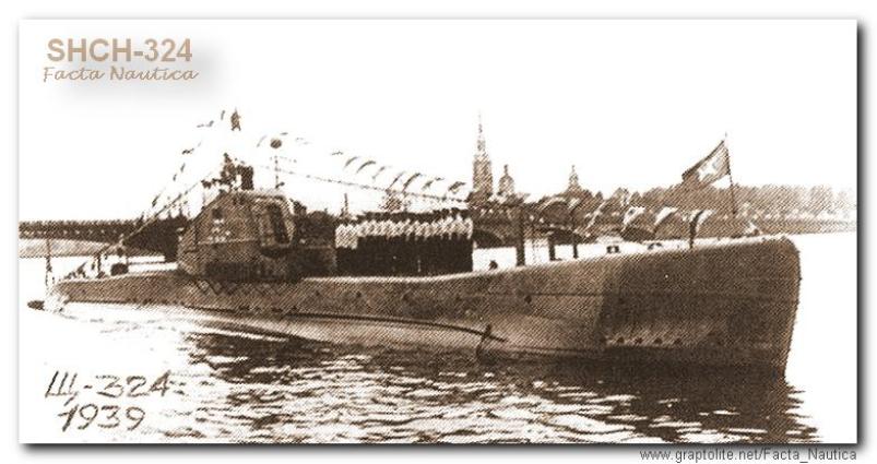 The Soviet submarine SHCH-324. Leningrad, June 1939.