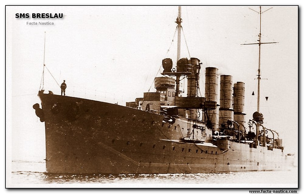 German cruiser SMS BRESLAU. SMS BRESLAU war ein Kleiner Kreuzer der deutschen Kaiserliche Marine.
