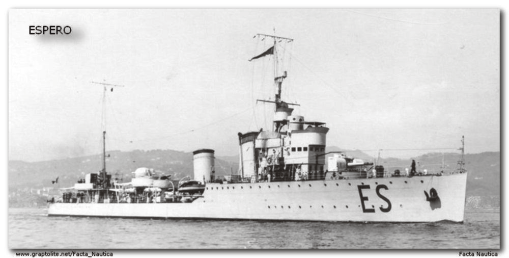 The Italian destroyer ESPERO.