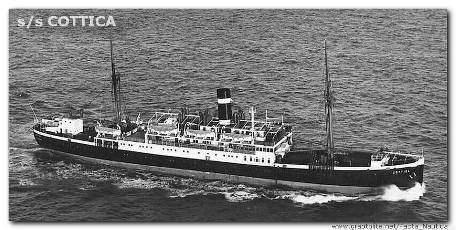 The Dutch cargo-passanger vessel SS COTTICA.