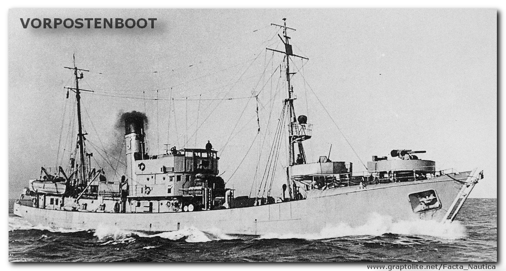 The typical German patrol boat (Vorpostenboot) was a pre-war fishing-vessel.