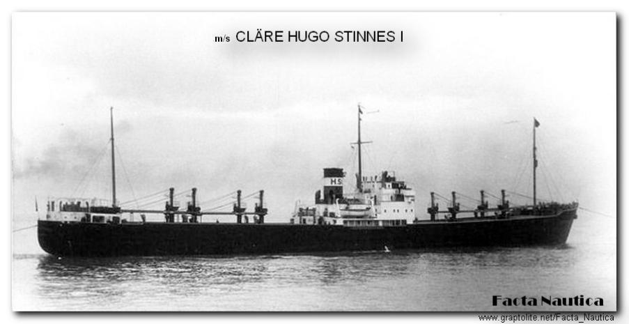 Facta Nautica: The German vessel CLARE HUGO STINNES I.