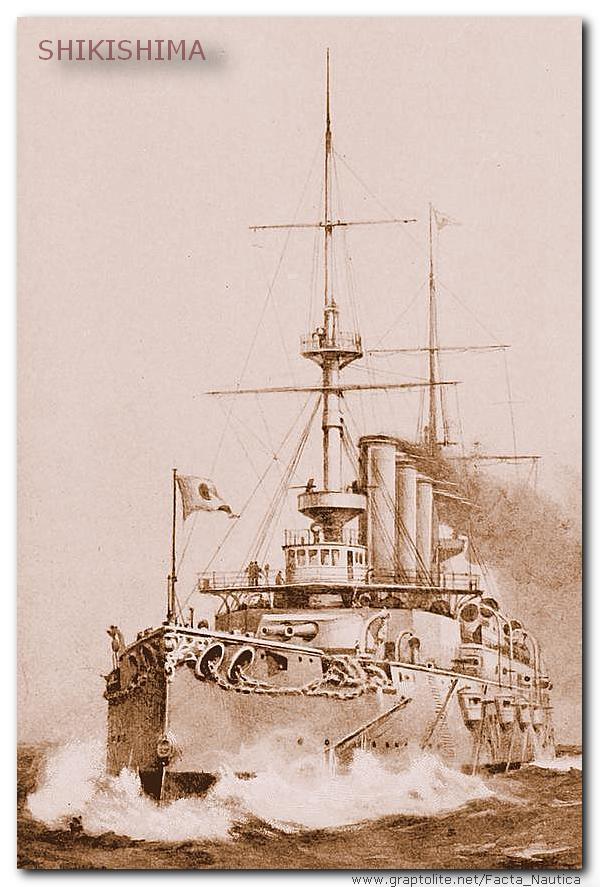 Facta nautica. Imperial Japanese Navy: The battleship SHIKISHIMA.
