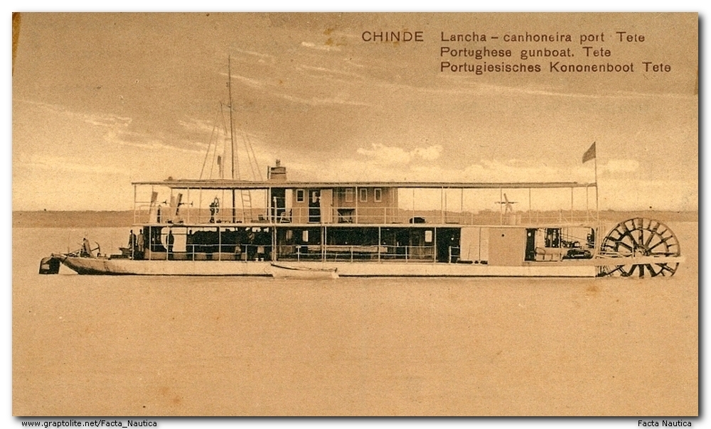 Lancha-canhoneira da Armada Portuguesa. Tete.