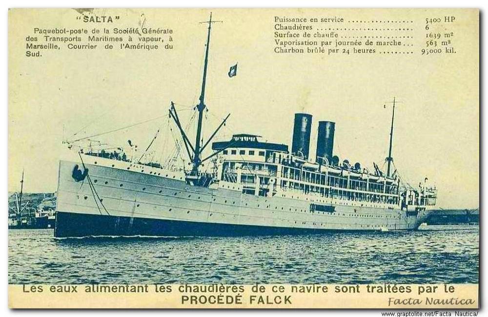 Facta Nautica: s.s. SALTA, francuski statek pasa�erski