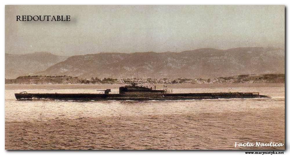 The French submarine Le REDOUTABLE. Sous marin LE REDOUTABLE.