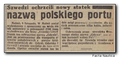 Statek MV GDYNIA