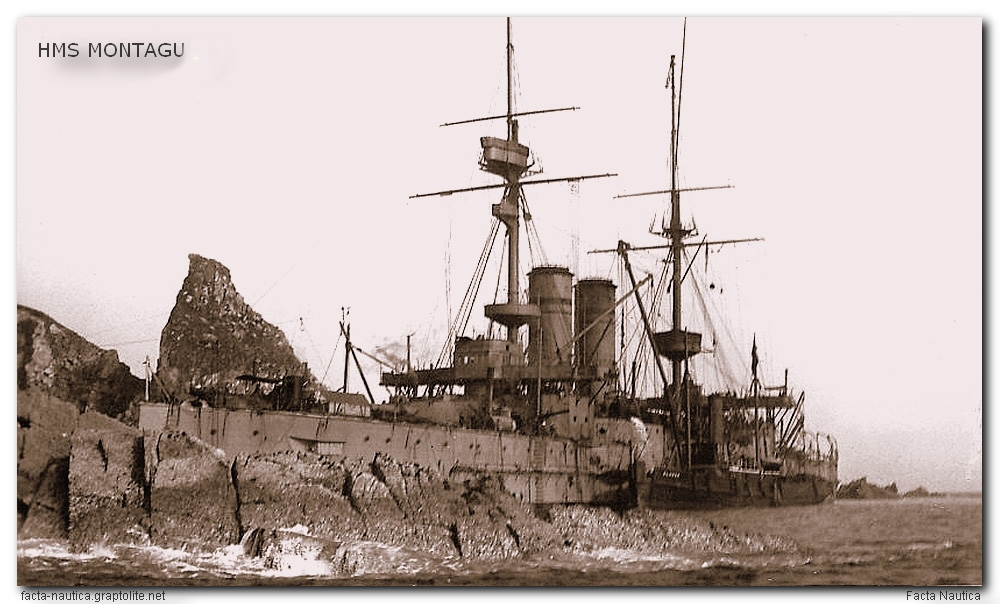 HMS MONTAGU. Battleship. Lundy Island.