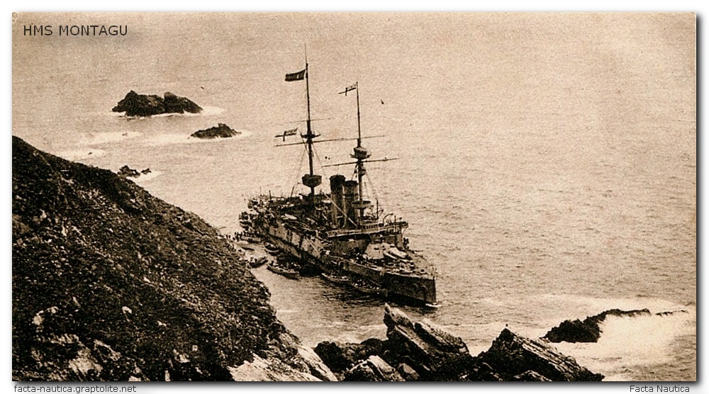 Lundy Island. HMS MONTAGU.