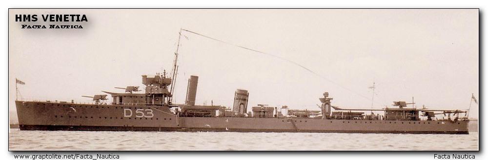 British destroyer HMS VENETIA.  