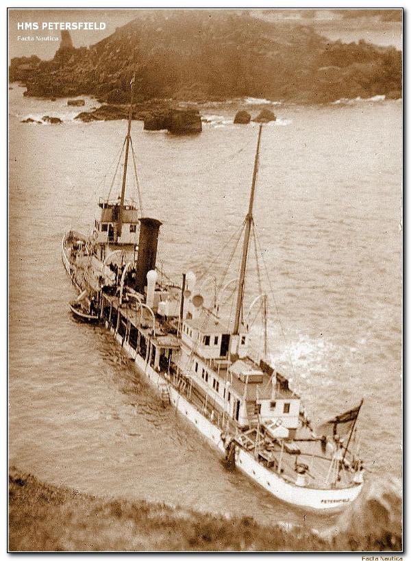 Minesweeper HMS Petersfield. Admiral Howard Kelly. Wreck. Wrak.