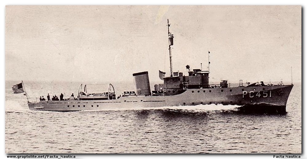 USS PC-451 Submarine chaser, WWII