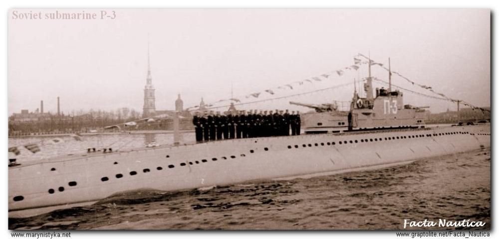 The Second World War: The Soviet submarine P-3 'ISKRA'.